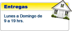 Entregas: Lunes a Domingo de 8 a 21hrs.